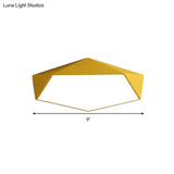 Sleek Acrylic Pentagon Led Flush Mount Ceiling Light With Nordic Design For Bathrooms