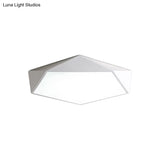 Sleek Acrylic Pentagon Led Flush Mount Ceiling Light With Nordic Design For Bathrooms