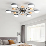 Sleek Acrylic Semi Flush Mount Ceiling Light For Bedroom With Branching Design 6 / Grey