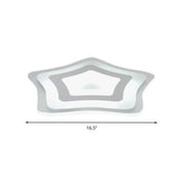 Sleek Acrylic Star Ceiling Lamp: Modern Led Flush Light In White Ideal For Hotels