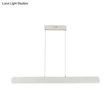 Sleek Acrylic White Led Pendant Light For Dining Room – 31.5’/39’ Wide