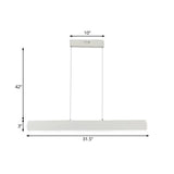 Minimalist Acrylic Led Pendant Light For Dining Room - 31.5/39 Wide
