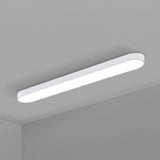 Sleek Aluminum Led Flush Mount Lamp: Elliptical Design For Minimalistic Meeting Rooms White / 48’