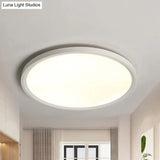 Sleek And Modern Acrylic Led Flush Mount Ceiling Light Fixture In Warm/White Multiple Sizes
