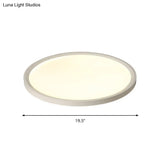 Sleek And Modern Acrylic Led Flush Mount Ceiling Light Fixture In Warm/White Multiple Sizes