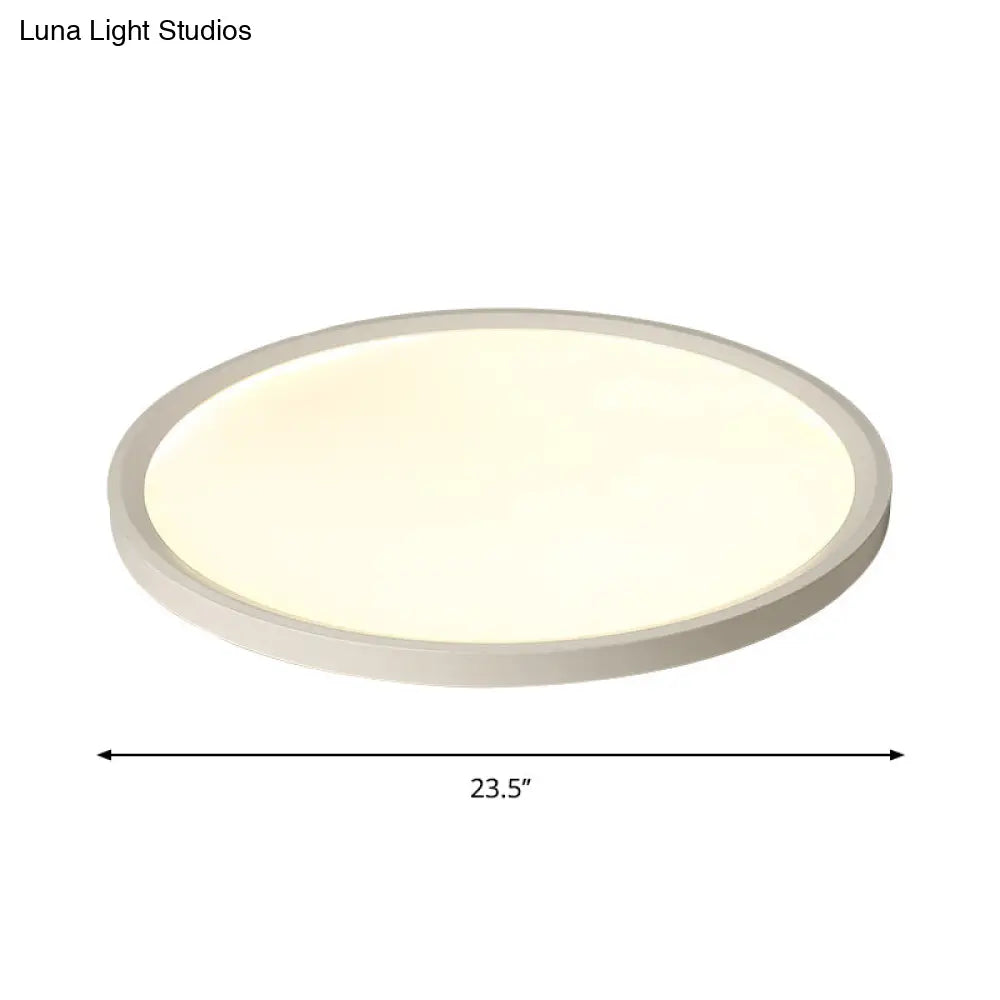 Sleek And Modern Acrylic Led Flush Mount Ceiling Light Fixture In Warm/White Multiple Sizes