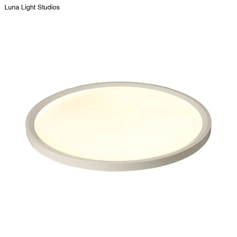 Sleek And Modern Acrylic Led Flush Mount Ceiling Light Fixture In Warm/White Multiple Sizes