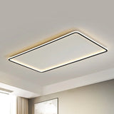 Sleek Black Acrylic Led Ceiling Light - Ultra-Thin Panel Simplicity Flush Mounted For Living Room