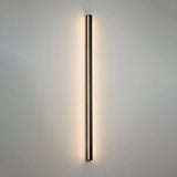 Sleek Black Led Wall Sconce For Hallways - Linear Flush Mount Design / Warm 79