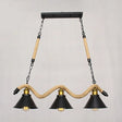 Sleek Black Spiral Rope Pendant Light Fixture With Loft Style Bar Island Lamp And Cone Shade 3 /