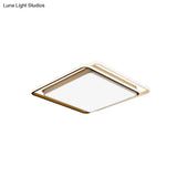 Sleek Contemporary Ceiling Flush Mount Light With Integrated Led And Acrylic Shade - Black/White