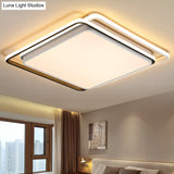 Sleek Contemporary Ceiling Flush Mount Light With Integrated Led And Acrylic Shade - Black/White