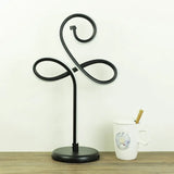 Sleek Curve Led Table Lamp For Living Room Nightstand - Simplicity Style Metallic Finish Black / D