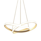 Sleek Curves Ceiling Light: Modern Led Chandelier Pendant In Warm/White Light Seamless Design