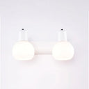 Sleek Dome Vanity Light Fixture: Opal Glass Wall Mounted Lighting 2 / White