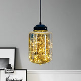 Sleek Geometric Led Pendant Light Suspension Fixture With Clear Glass For A Stunning Bedroom