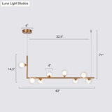 Sleek Glass Pendant Light For Dining Room With Hanging Island Design
