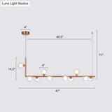 Sleek Glass Pendant Light For Dining Room With Hanging Island Design