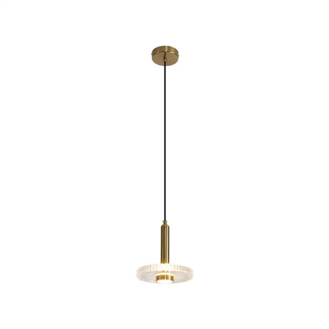 Sleek Acrylic Gold Led Ceiling Lamp - Perfect Bedroom Lighting