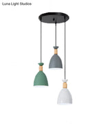 Sleek Hanging Ceiling Pendant Light With Tapered Metal Shade - Perfect For Dining Rooms