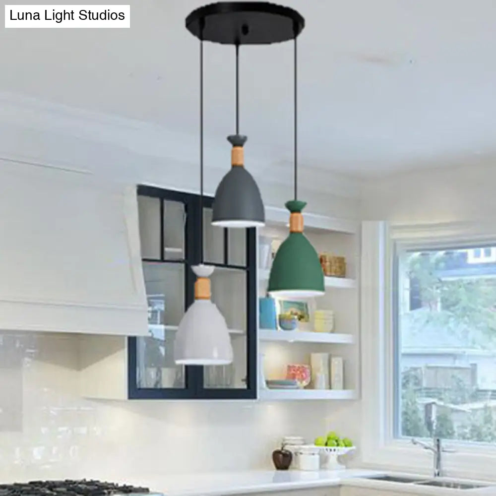 Sleek Hanging Ceiling Pendant Light With Tapered Metal Shade - Perfect For Dining Rooms