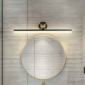 Sleek Led Antler Wall Mount Lamp With Acrylic Shade In Warm/White Light - Black Linear Vanity /