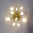 Sleek Led Branch Ceiling Chandelier For Modern Living Rooms 12 / Gold