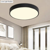 Sleek Led Ceiling Light: Modern Round Flush Mount Fixture For Bedroom