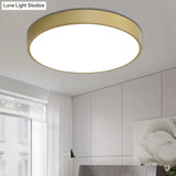 Sleek Led Ceiling Light: Modern Round Flush Mount Fixture For Bedroom