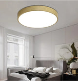 Sleek Led Ceiling Light: Modern Round Flush Mount Fixture For Bedroom Gold / Third Gear