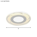 Sleek Led Ceiling Light With Acrylic Shade For Narrow Spaces