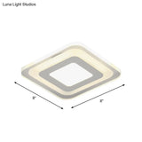 Sleek Led Ceiling Light With Acrylic Shade For Narrow Spaces