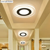 Sleek Led Ceiling Light With Acrylic Shade For Narrow Spaces