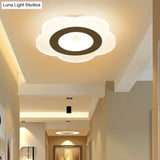 Sleek Led Ceiling Light With Acrylic Shade For Narrow Spaces