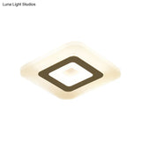 Sleek Led Ceiling Light With Acrylic Shade For Narrow Spaces