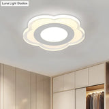 Sleek Led Ceiling Light With Acrylic Shade For Narrow Spaces