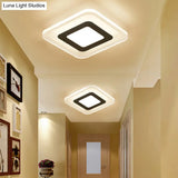 Sleek Led Ceiling Light With Acrylic Shade For Narrow Spaces