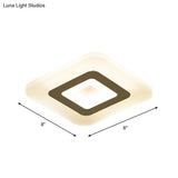 Sleek Led Ceiling Light With Acrylic Shade For Narrow Spaces