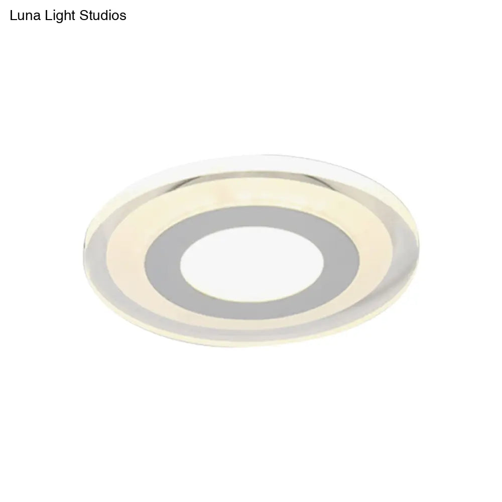 Sleek Led Ceiling Light With Acrylic Shade For Narrow Spaces