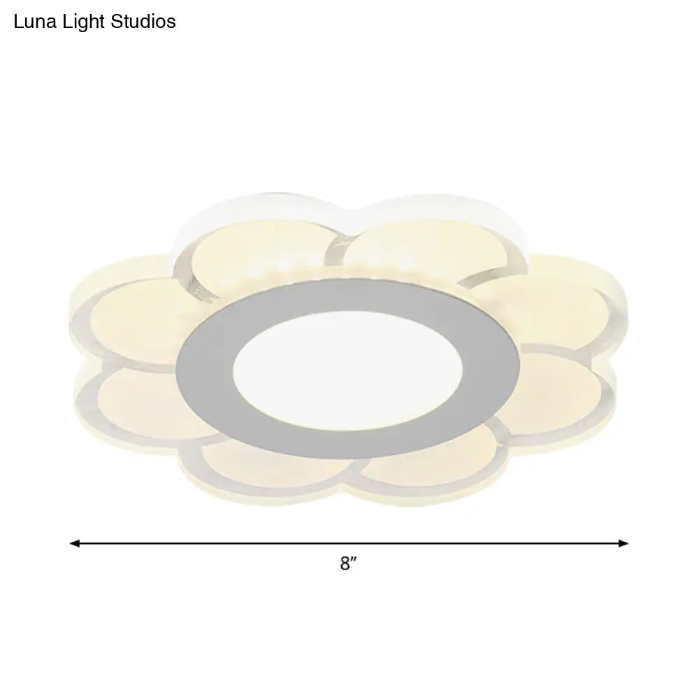 Sleek Led Ceiling Light With Acrylic Shade For Narrow Spaces