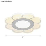 Sleek Led Ceiling Light With Acrylic Shade For Narrow Spaces