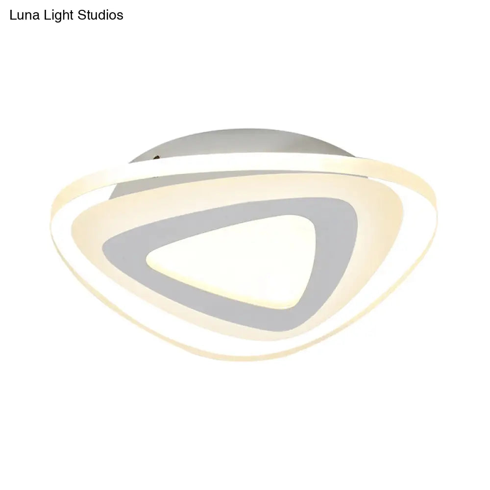 Sleek Led Ceiling Light With Acrylic Shade For Narrow Spaces