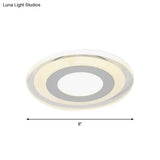 Sleek Led Ceiling Light With Acrylic Shade For Narrow Spaces