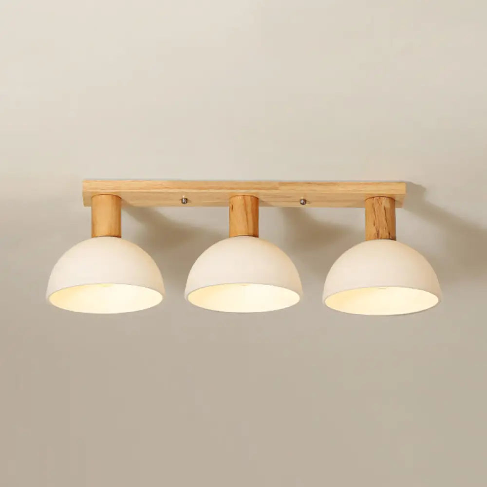Sleek Led Ceiling Mount Light With Frosted Glass Shade - Ideal For Stairs And Kitchens 3 / White