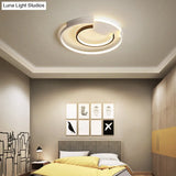 Sleek Led Flush Mount Ceiling Light - Modern Acrylic Fixture For Bedroom Or Living Room In Black &