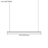 Sleek Led Pendant Lamp For Kitchen Bar Island - Minimalist Thin Rod Design Metal Construction Black