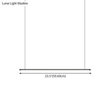 Sleek Led Pendant Lamp For Kitchen Bar Island - Minimalist Thin Rod Design Metal Construction Black