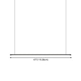 Sleek Led Pendant Lamp For Kitchen Bar Island - Minimalist Thin Rod Design Metal Construction Black