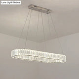 Sleek Led Suspension Lamp With Optical K9 Crystal - Perfect For Restaurants And Islands