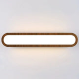 Sleek Led Wall Sconce With Acrylic Diffuser - Ideal For Hallways Dark Wood / 21.5